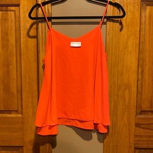 Neon pink/orange flowy tank